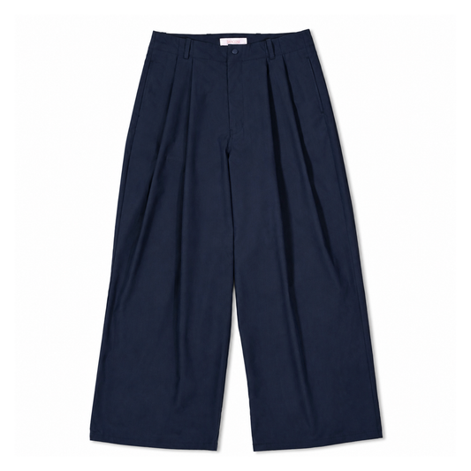 DAYCODE - DOUBLE TUCK FORM TROUSER - DUST NAVY